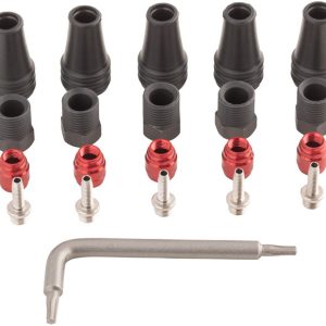 DISC BRAKE HOSE FITTING KIT - SHORT NUT (INCLUDES 5 THREADED HOSE BARBS,5 COMPRESSION NUTS