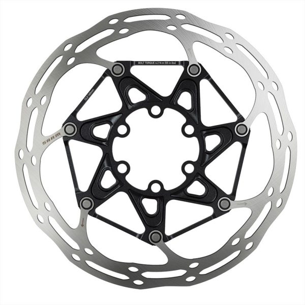 Kotouč SRAM Centerline 2 Piece 180mm Black (v balení titanové šrouby) Rounded, 6děr