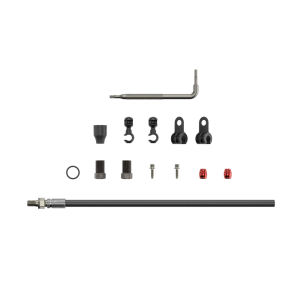 Hadice pro kot.brzdy - Threaded Inline Crimp -2000mm, černá