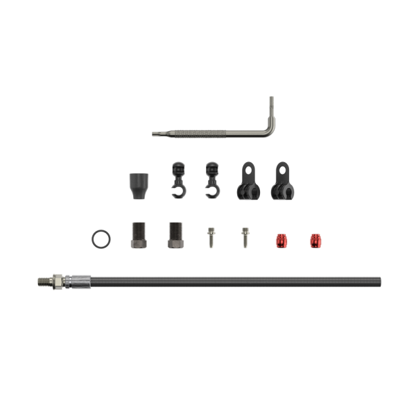 Hadice pro kot.brzdy - Threaded Inline Crimp -2000mm, černá