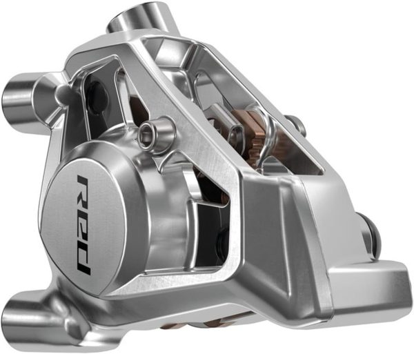DISC BRAKE CALIPER ASSEMBLY - (ASSEMBLED, NO HOSE) RED ETAP AXS E1 - FLAT MOUNT 2-PIECE FR
