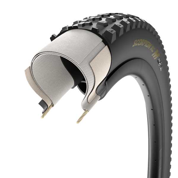 Plášť Pirelli Scorpion™ XC M, 29x2.4, ProWALL,120tpi, Race XC Compound, zlaté nápisy