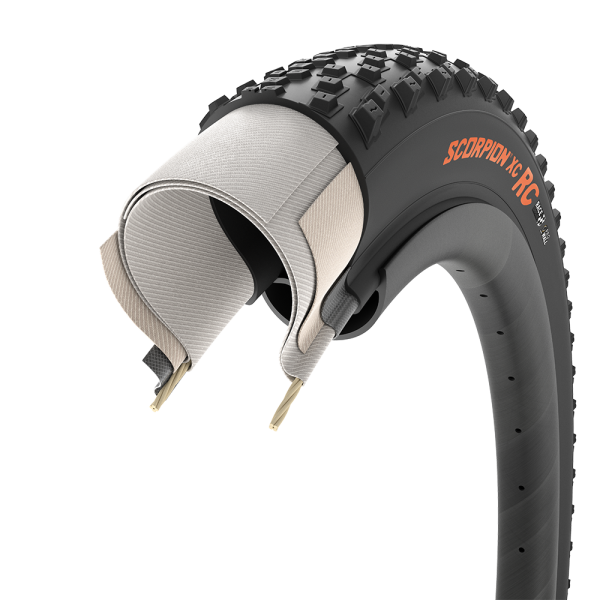 Plášť Pirelli Scorpion™ XC RC, 29x2.4, ProWALL,120tpi, Race XC Compound, oranžové nápisy
