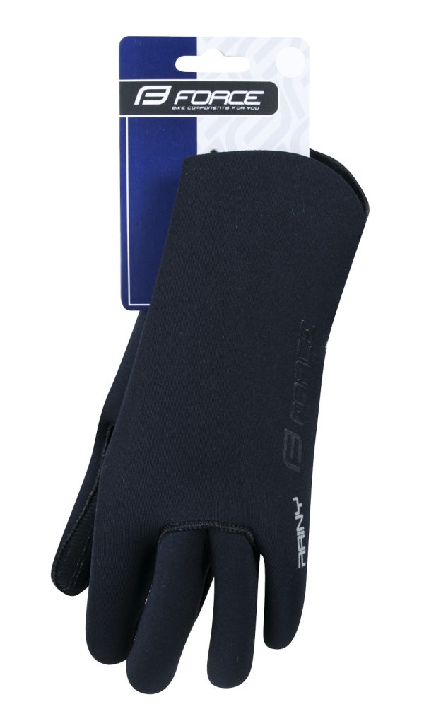FORCE rukavice neoprénové RAINY, čierne