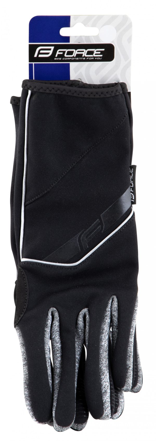 FORCE rukavice GALE softshell, jar - jeseň, čierne