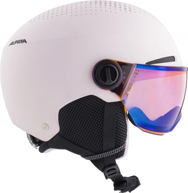 ALPINA Juniorská lyžiarska prilba ZUPO VISOR Q-LITE  ružová matná