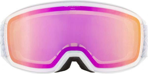 Lyžiarske okuliare Alpina NAKISKA biele Q-LITE pink