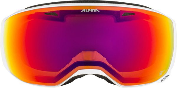 Lyžiarske okuliare Alpina ESTETICA HM bielo-fialové, Q-LITE rainbow