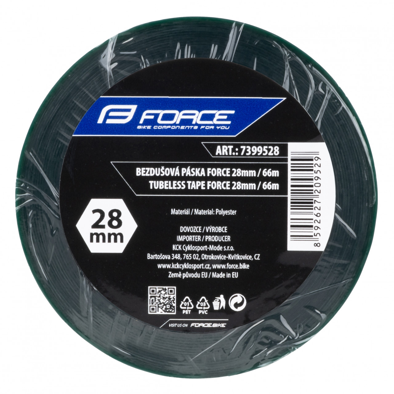 FORCE páska bezdušová Tubeless lepiaca 28mm x 66m