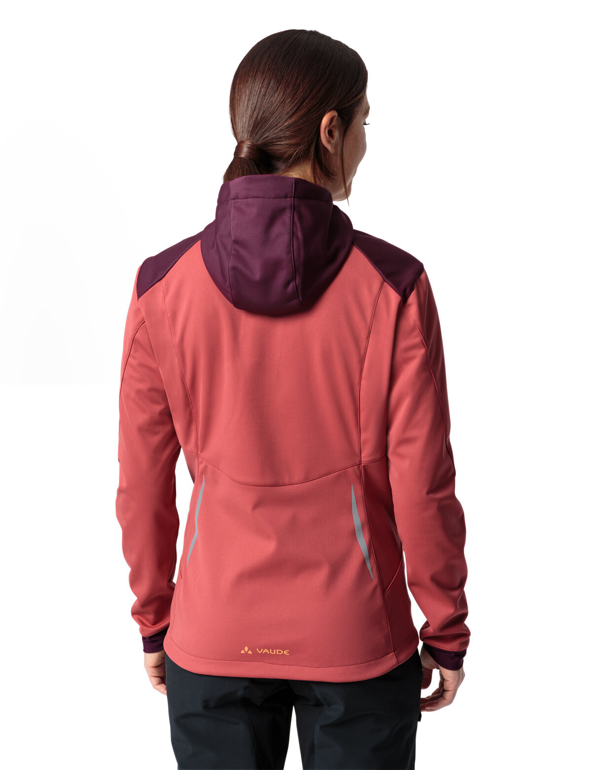 Vaude cyklistická bunda Qimsa Softshell, dámska, brick