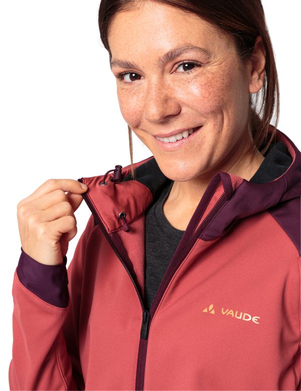Vaude cyklistická bunda Qimsa Softshell, dámska, brick