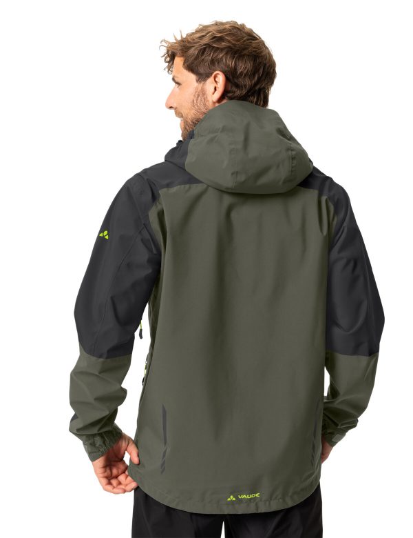 Vaude cyklistická bunda Moab Rain, pánska, khaki