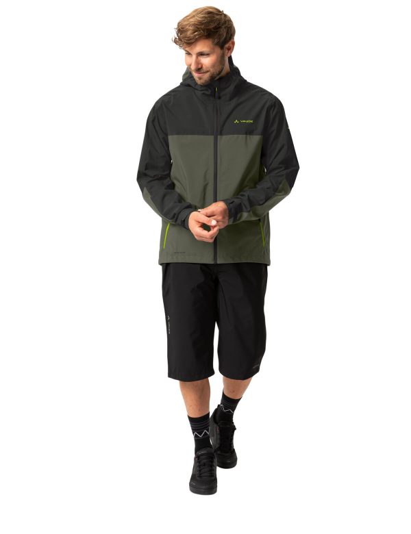Vaude cyklistická bunda Moab Rain, pánska, khaki