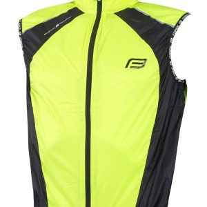 FORCE Cyklistická vesta V53, neprefúkavá fluo-čierna