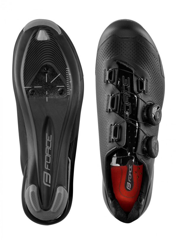 FORCE tretry ROAD WARRIOR CARBON, čierne