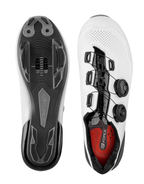 FORCE tretry MTB WARRIOR CARBON, biele