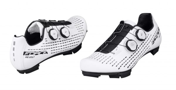 FORCE tretry MTB REVOLT CARBON, biele