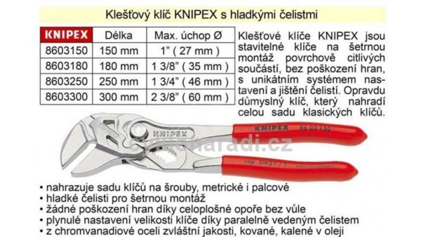 Pedalsport kliešte Knipex s plochými čeľusťami, 23 mm