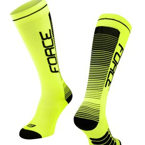 FORCE ponožky COMPRESS, fluo-čierne