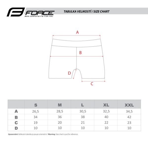 FORCE krátke nohavice MINI do pásu s vložkou,dámske, čierne