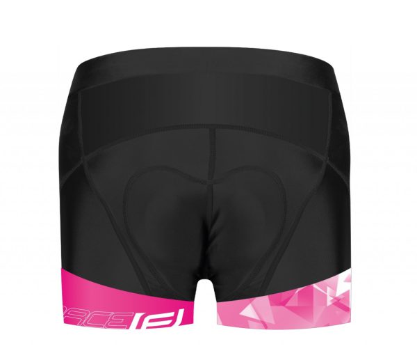 FORCE kraťasy MINI LADY do pásu s vložkou, čierno-ružové