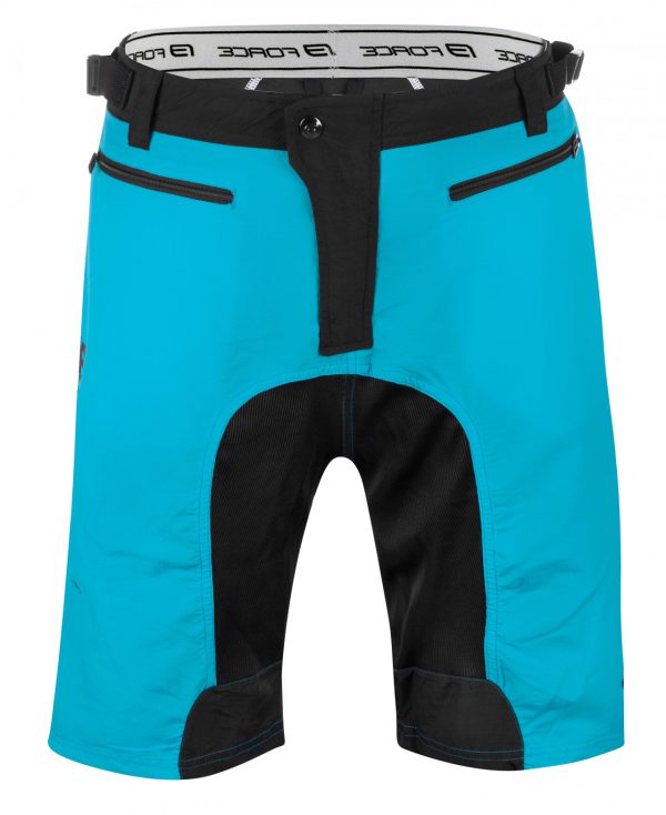 FORCE kraťasy F MTB-11 s odnímateľnou vložkou, modré