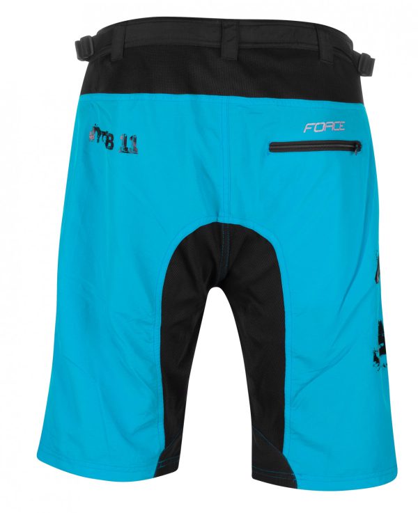 FORCE kraťasy F MTB-11 s odnímateľnou vložkou, modré