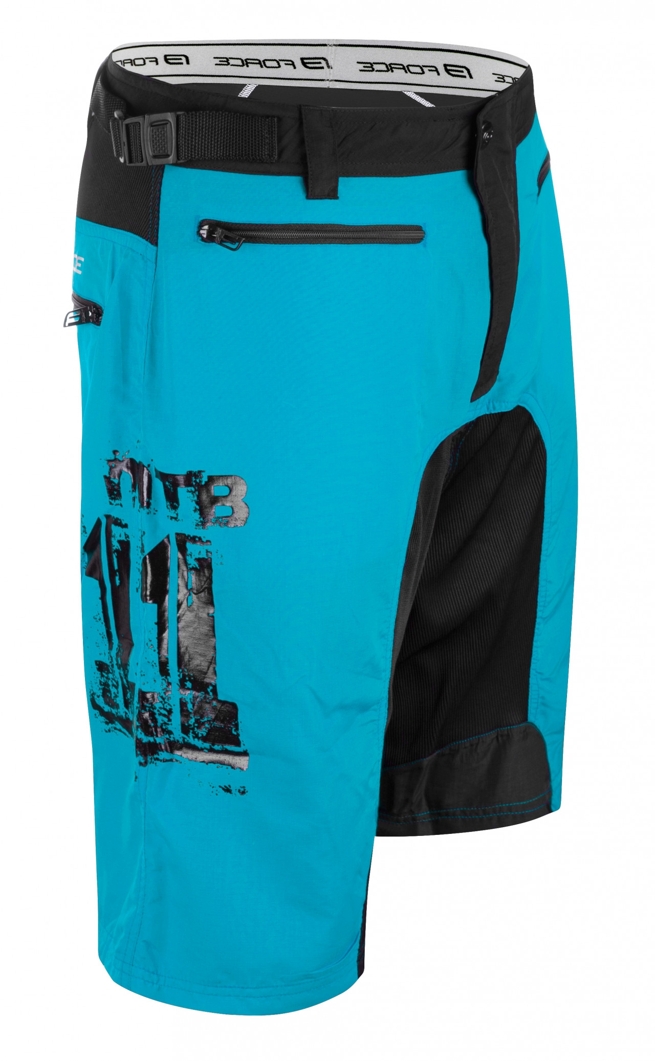 FORCE kraťasy F MTB-11 s odnímateľnou vložkou, modré