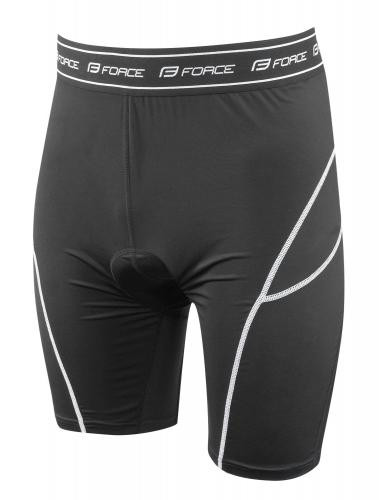 FORCE kraťasy BLADE MTB s odnímateľnou vložkou, čierne