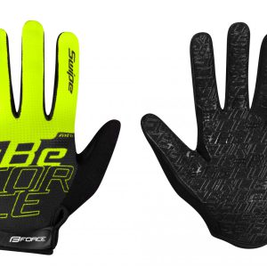 FORCE rukavice MTB SWIPE letné, čierno-fluo
