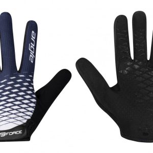 FORCE rukavice MTB ANGLE letné, bielo-modré
