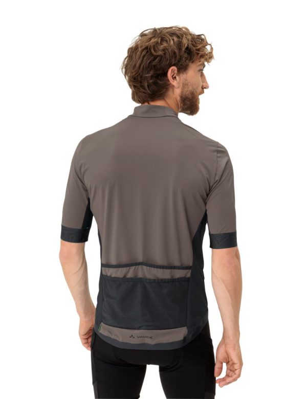Vaude cyklistický dres Kuro FZ, dark oak, coconut