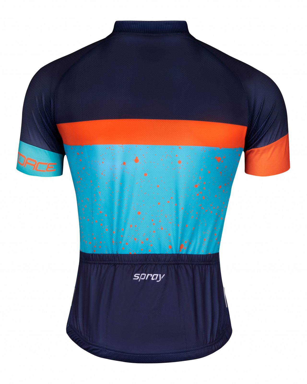 FORCE dres SPRAY krátky rukáv, modro-oranžový