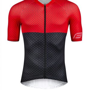 Force dres POINTS, krátky rukáv, červeno-šedý