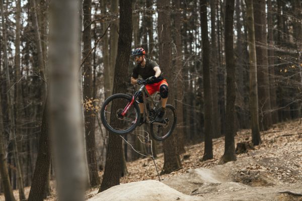 FORCE dres MTB ANGLE, krátky rukáv, army