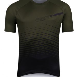 FORCE dres MTB ANGLE, krátky rukáv, army