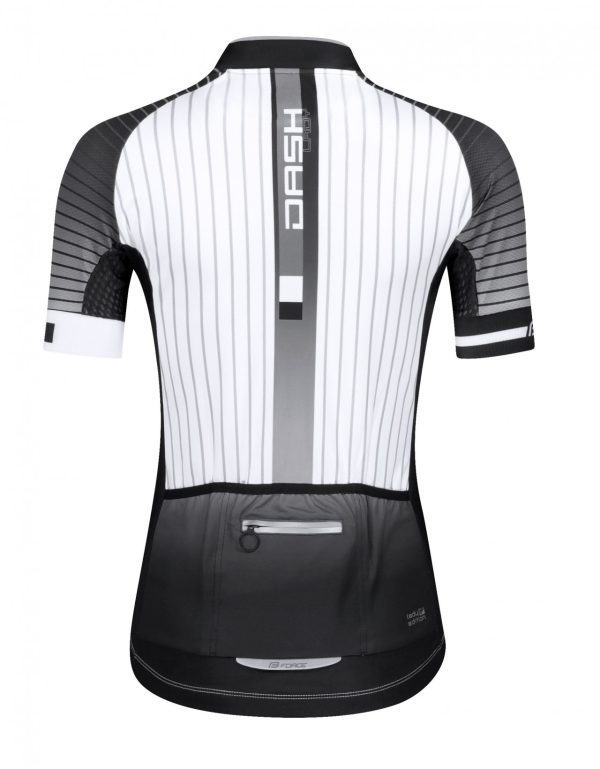 Force dres DASH LADY, krátky rukáv, čierno-biely