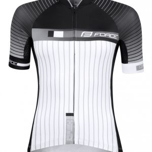 Force dres DASH LADY, krátky rukáv, čierno-biely