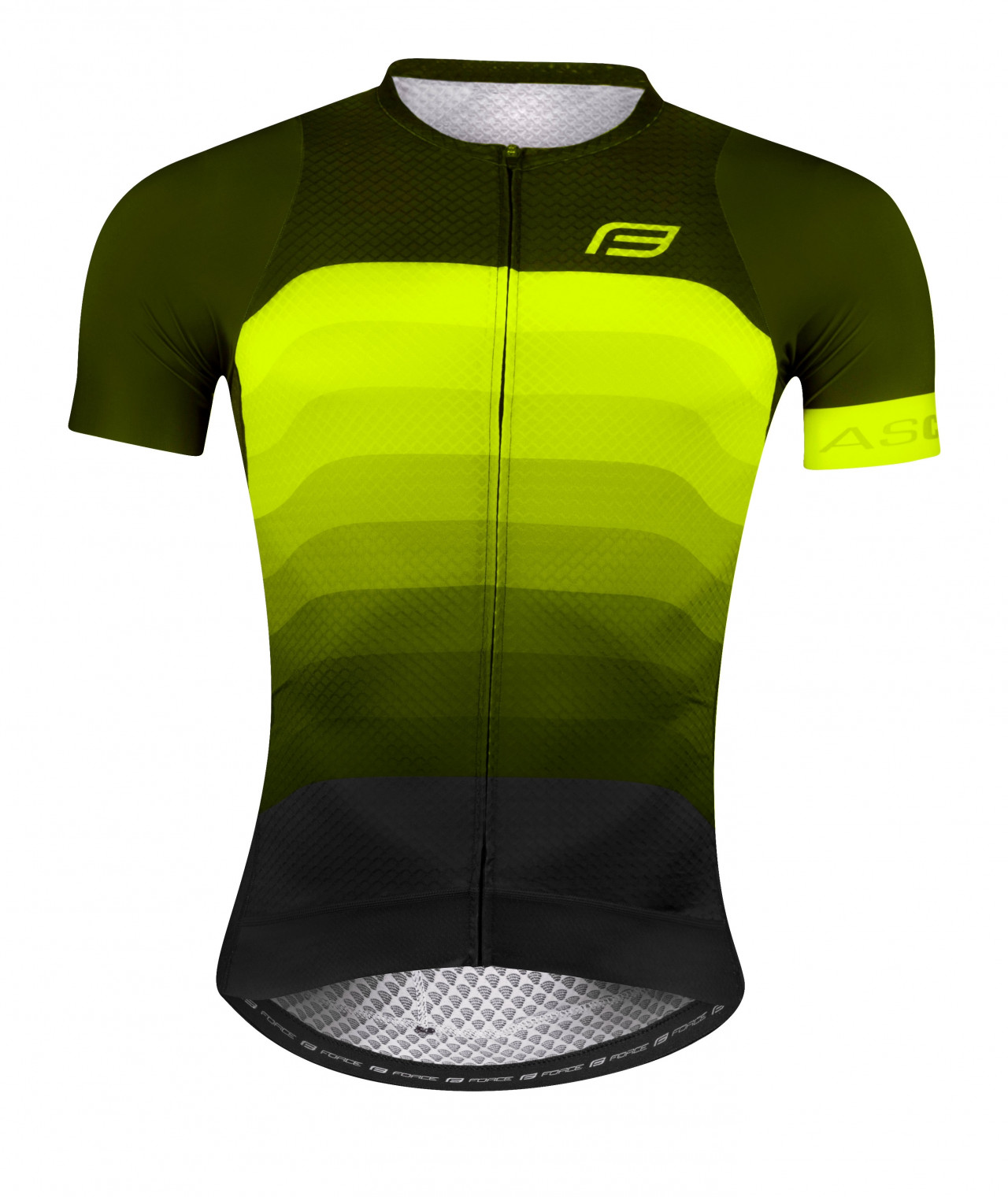 FORCE dres ASCENT, krátky rukáv, zeleno-fluo