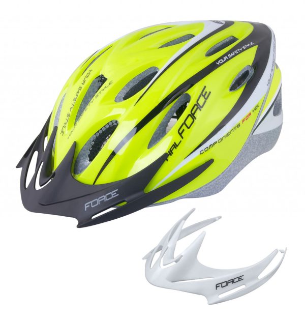 FORCE prilba HAL, fluo-čierna XS-S