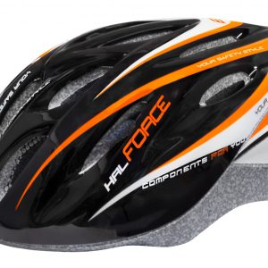 FORCE prilba HAL, čierno-oranžovo-biela XS - S