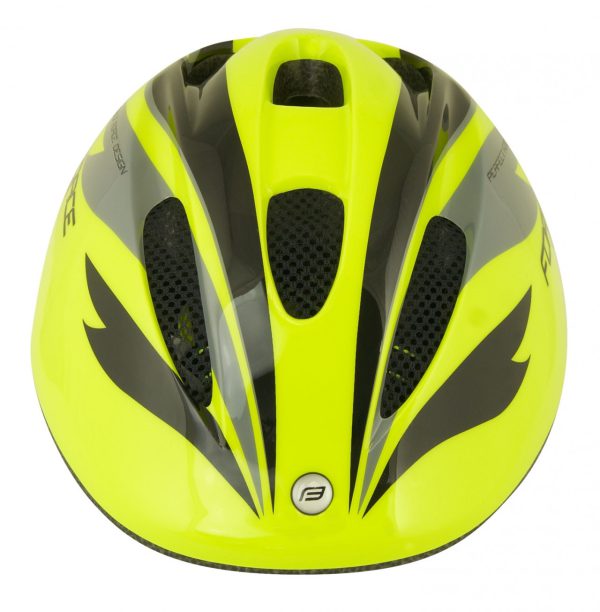 FORCE prilba FUN STRIPES detská, fluo-čierno-šedá