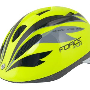 FORCE prilba FUN STRIPES detská, fluo-čierno-šedá