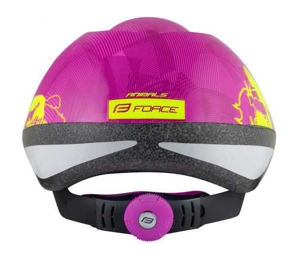 FORCE prilba FUN ANIMALS detská fluo-ružová M