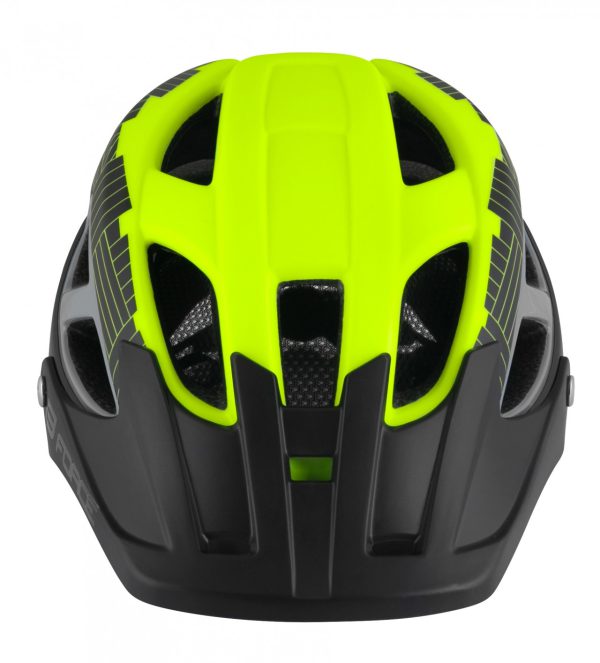 FORCE prilba AVES MTB, fluo-čierna matná