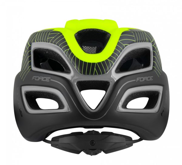 FORCE prilba AVES MTB, fluo-čierna matná