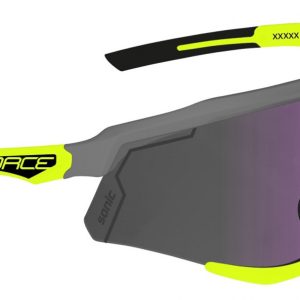 FORCE okuliare SONIC šedo-fluo, modro-fialové zrkadlové sklo