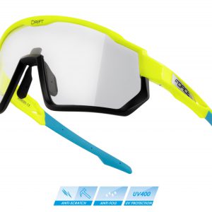 FORCE okuliare DRIFT fluo-čierne, fotochromatické sklá