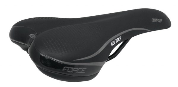 FORCE sedlo COMFORT GEL TECH, čierne