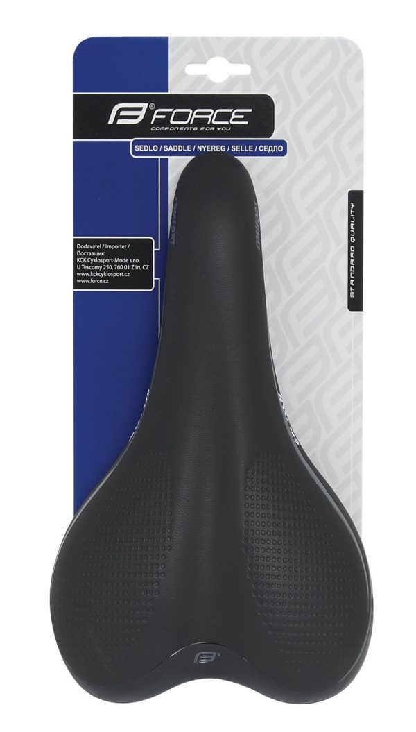 FORCE sedlo COMFORT GEL TECH, čierne